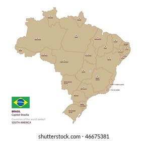 Vector map of Brazil