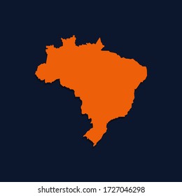 
Vector map of Brazil. Isolated vector illustration