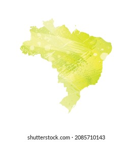 Mapa de vectores en Brasil. Ilustración vectorial aislada. Negro sobre fondo blanco. Ilustración EPS 10.

