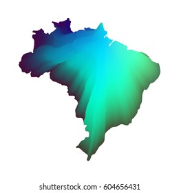 Vector map of Brazil. Isolated illustration on white background