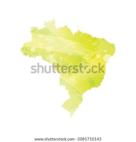 Vector map Brazil. Isolated vector Illustration. Black on White background. EPS 10 Illustration.

