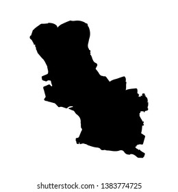 Vector map Bridgetown. Isolated vector Illustration. Black on White background. EPS 10 Illustration.