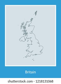 vector map of Britain