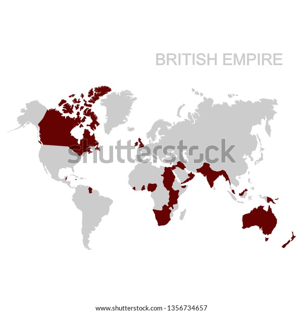 vector map of the British\
Empire