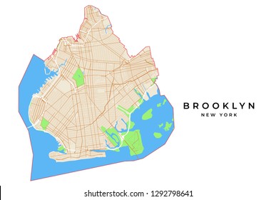 865 Brooklyn Vector Map Images, Stock Photos & Vectors | Shutterstock