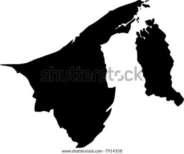 Vector Map Brunei Stock Vector (Royalty Free) 7914358