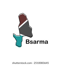 vector map of Bsarma modern outline, High detailed illustration vector Design Template, suitable for your company