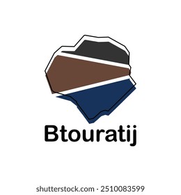 vector map of Btouratij modern outline, High detailed illustration vector Design Template, suitable for your company