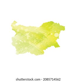 Vektorplan Bulgarien. Einzelne Vektorgrafik. Schwarz auf weißem Hintergrund. EPS10-Illustration.