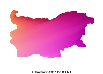Vector map of Bulgaria. Isolated illustration on white background