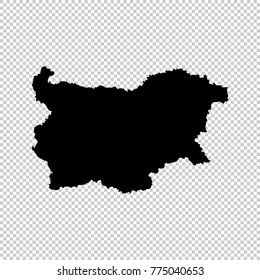 Vector map Bulgaria. Isolated vector Illustration. Black on White background. EPS 10 Illustration.