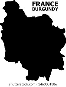 Vector Map of Burgundy Province with title. Map of Burgundy Province is isolated on a white background. Simple flat geographic map.
