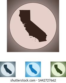 vector map of the California