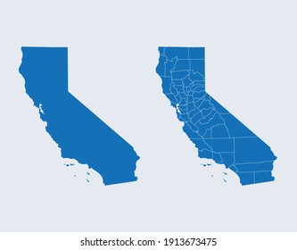 vector map of the California