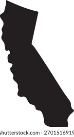 Vector Map of California State Silhouette
