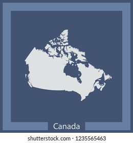 Illustration Vector Map Canada Stock Vector Royalty Free