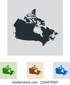 Vector Map Canada Stock Vector (Royalty Free) 1243479007 | Shutterstock