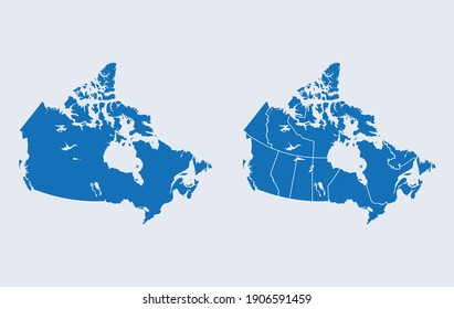 Vector Map Of The Canada