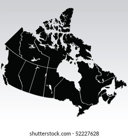 vector map of canada