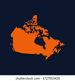 Vector map of Canada Isolated vector illustration