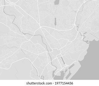 Vector map of Cardiff, Wales, Cymru. Street map poster illustration. Cardiff map art.