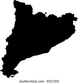 vector map of catalonia