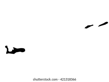 Vector map- cayman Islands country on white background.