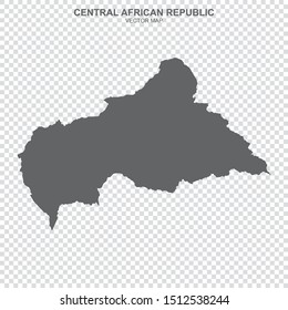 vector map of Central African Republic isolated on transparent background
