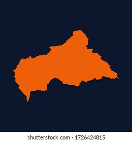 
Vector map of Central African Republic. Isolated vector illustration