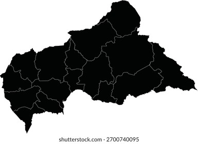 Mapa vetorial da República Centro-Africana