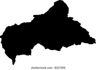 vector map of central african republic