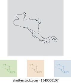 vector map of Central America