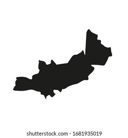 vector map of central in the country of zambia