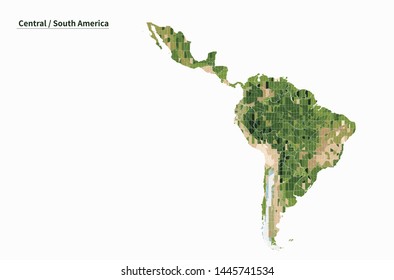 vector map of central and south america
