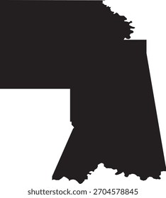 Vector Map of Cherokee Nation Silhouette Editable