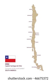 Vector map of Chile