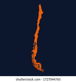 
Mapa vectorial de Chile. Ilustración vectorial aislada