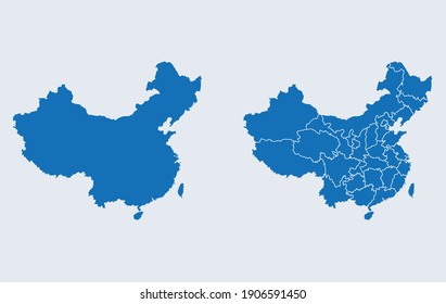 Vector Map Of The China