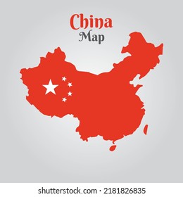 Vector Map Of China Illustration