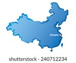Vector map of China and Shanghai