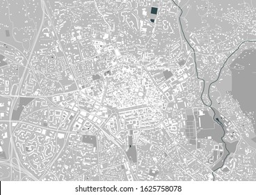 vector map of the city of Aix-en-Provence, Bouches-du-Rhone, Provence-Alpes-Cote dAzur France