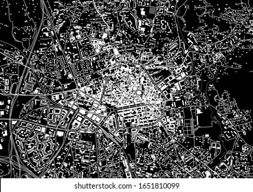 vector map of the city of Aix-en-Provence, Bouches-du-Rhone, Provence-Alpes-Cote dAzur France