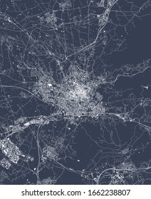 vector map of the city of Aix-en-Provence, Bouches-du-Rhone, Provence-Alpes-Cote dAzur France