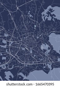 vector map of the city of Aix-en-Provence, Bouches-du-Rhone, Provence-Alpes-Cote dAzur France