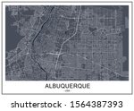 vector map of the city of Albuquerque, USA
