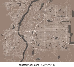 vector map of the city of Albuquerque, USA