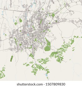vector map of the city of Almaty, Kazakhstan