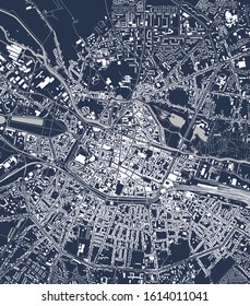 vector map of the city of Amiens, Somme, Hauts-de-France, France