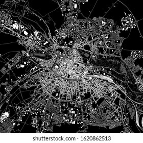 vector map of the city of Amiens, Somme, Hauts-de-France, France