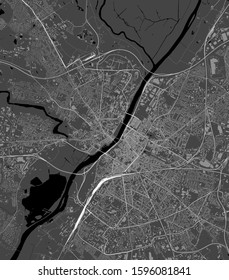 vector map of the city of Angers, Maine-et-Loire, Pays de la Loire, France